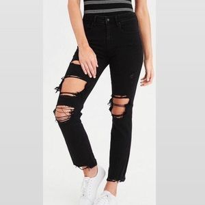 American Eagle Black Ripped Jeans
